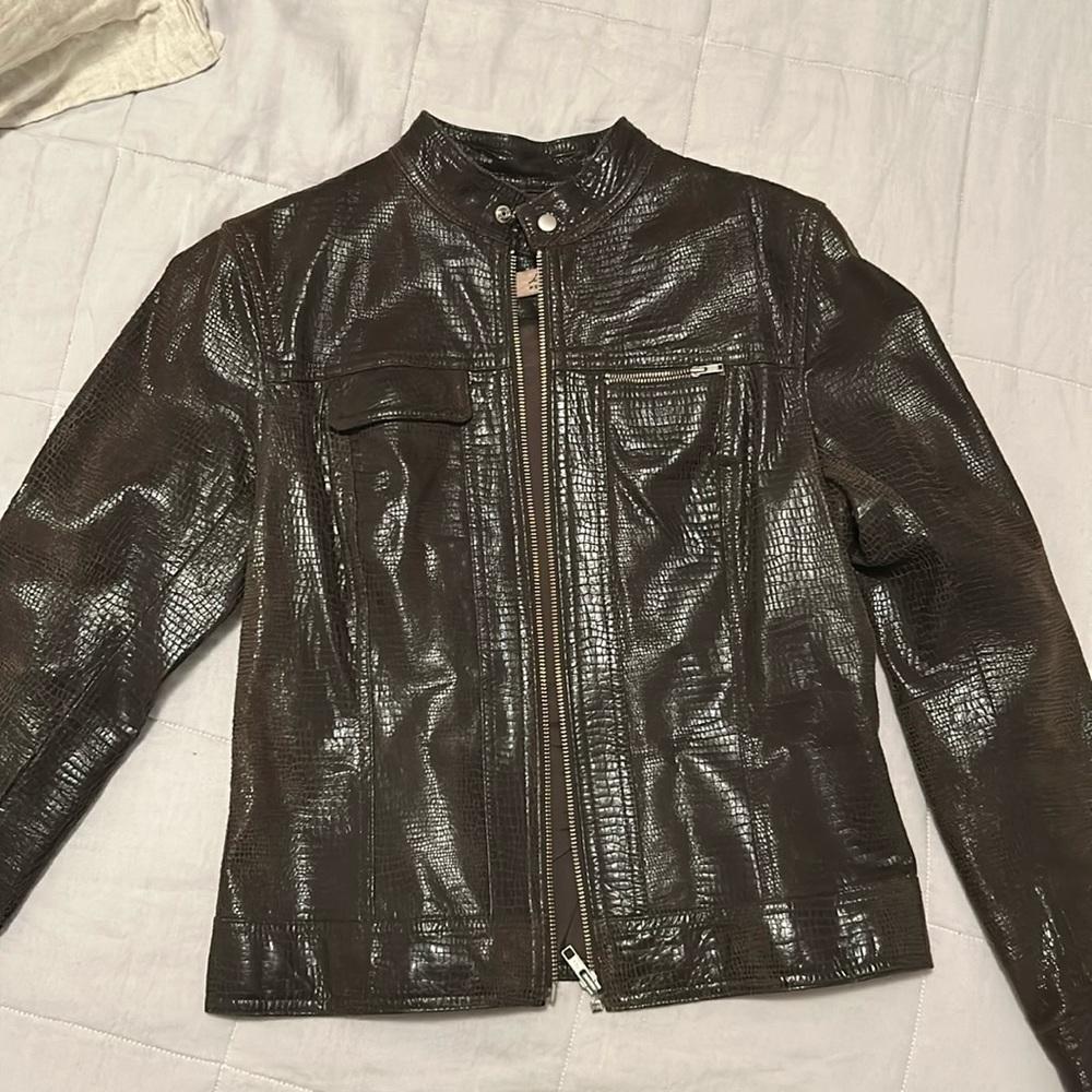Petite IE Faux Leather Jacket